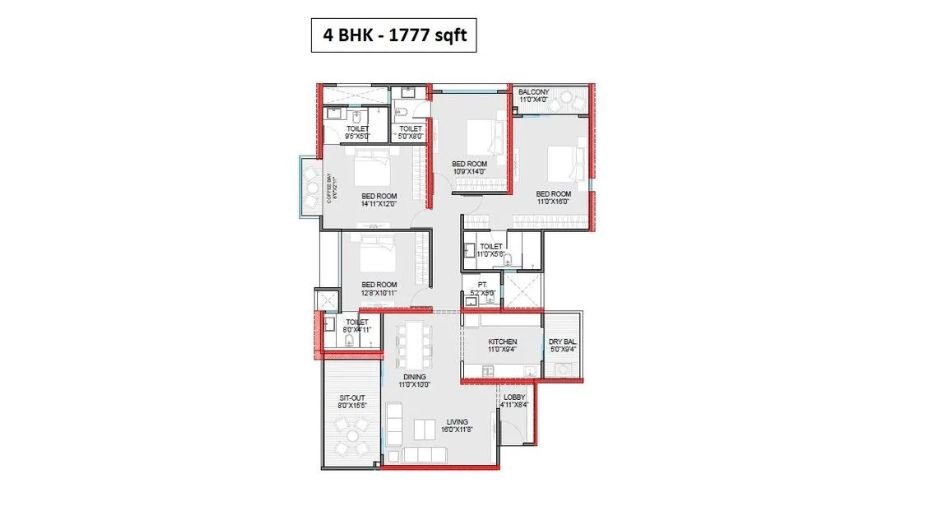 ANP Autograph-Gallery-4BHk-Floor-Plan